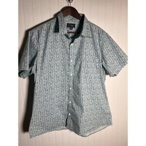 Vintage Wallin And Bros Mens Buttoned Shirt Size 2XL Short Sleeves Anchor Print